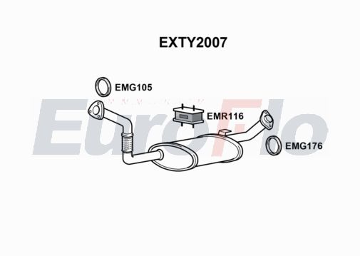 EuroFlo EXTY2007 Exhaust Pipe