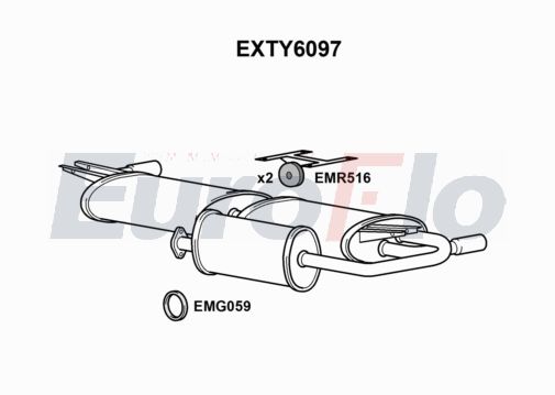 EuroFlo EXTY6097 Exhaust Back / Rear Box