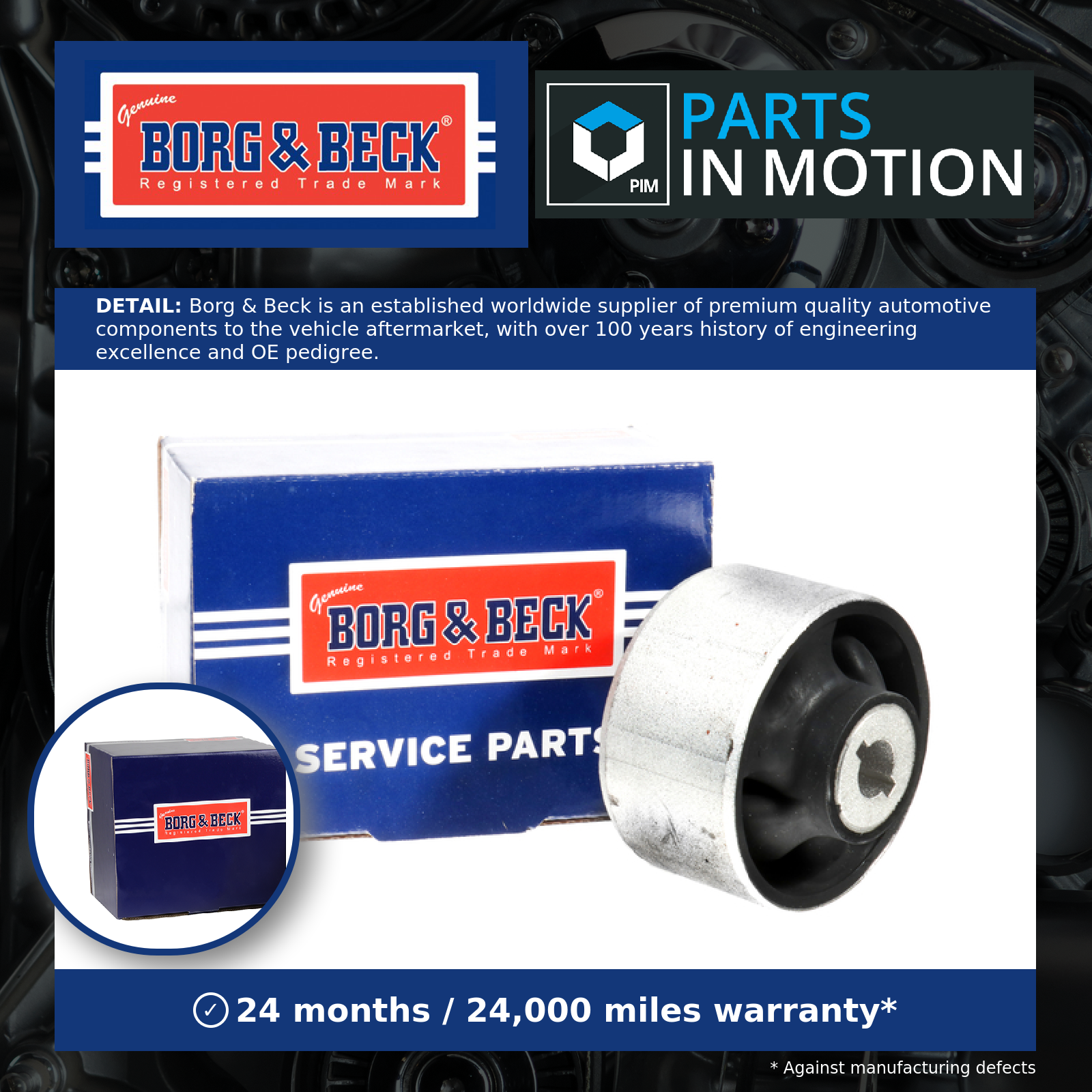 Borg & Beck Wishbone / Control / Trailing Arm Bush BSK8206 [PM2452980]