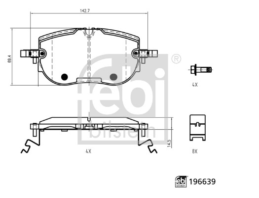 Febi 196639 Brake Pads Set