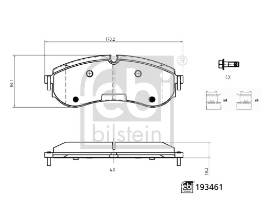 Febi 193461 Brake Pads Set