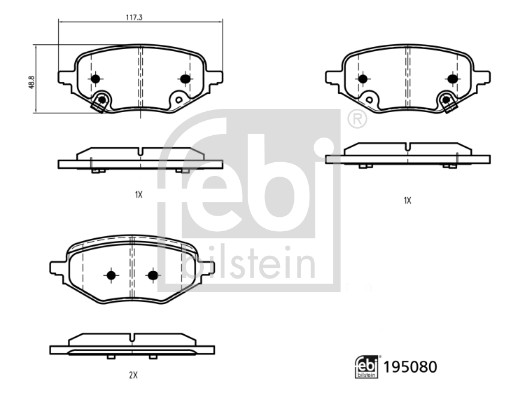 Febi 195080 Brake Pads Set