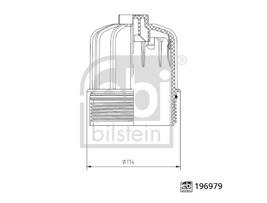 Febi 196979 Cover, fuel filter