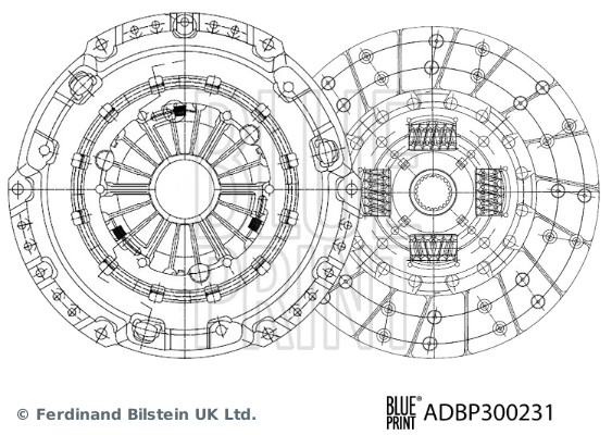 Blue Print ADBP300231 Clutch Kit 2 piece (Cover+Plate)