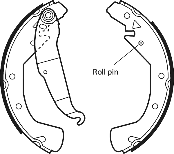 NAPA NBS1028 Brake Shoes Set