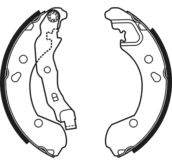 NAPA NBS1049 Brake Shoes Set