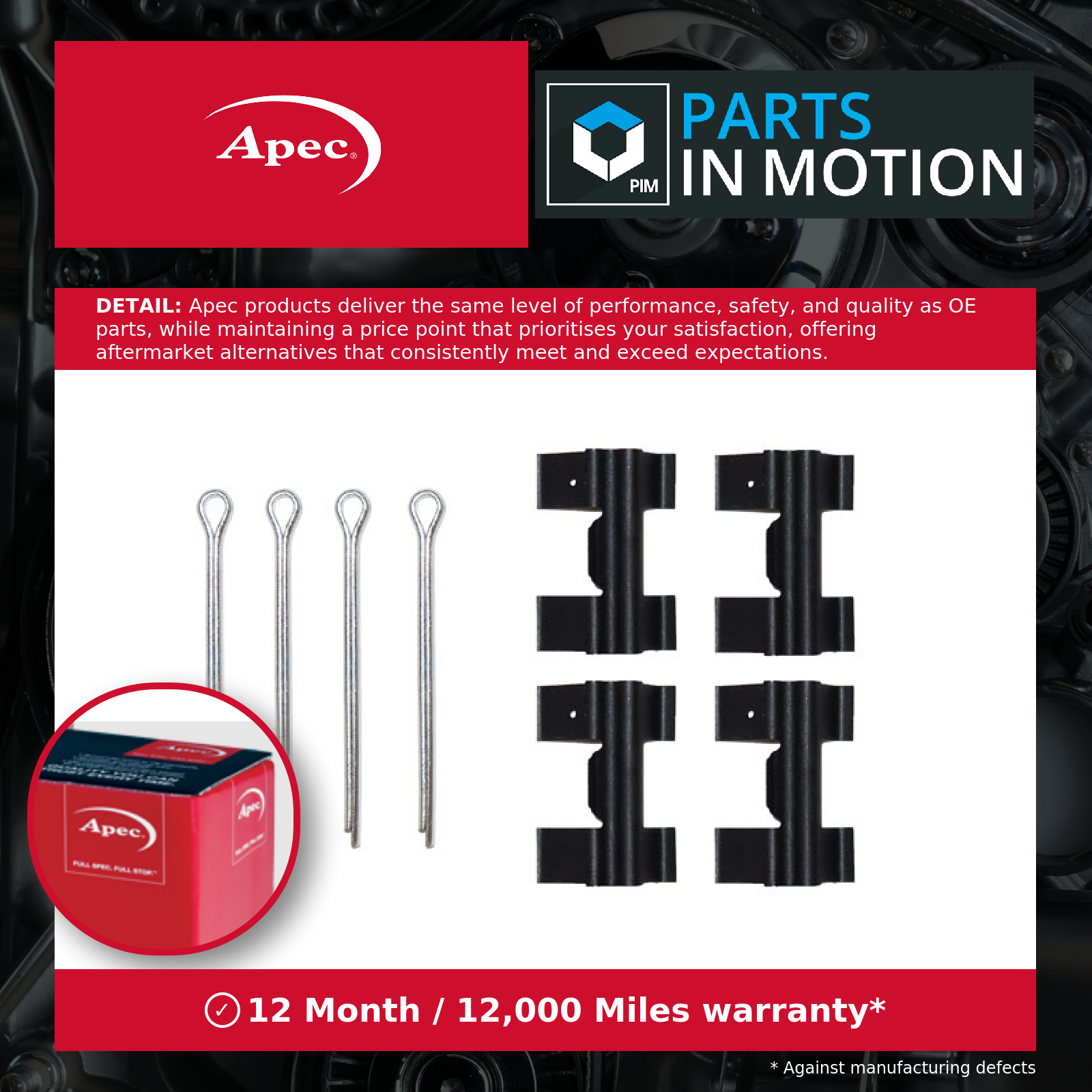 Apec Brake Pad Fitting Kit KIT248 [PM1805128]