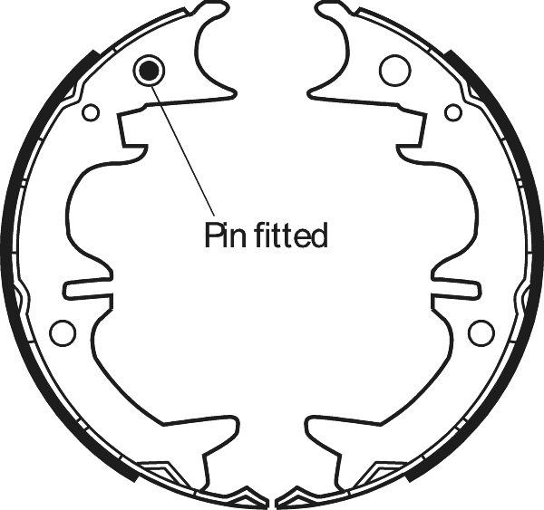 Apec SHU619 Handbrake Shoes Set