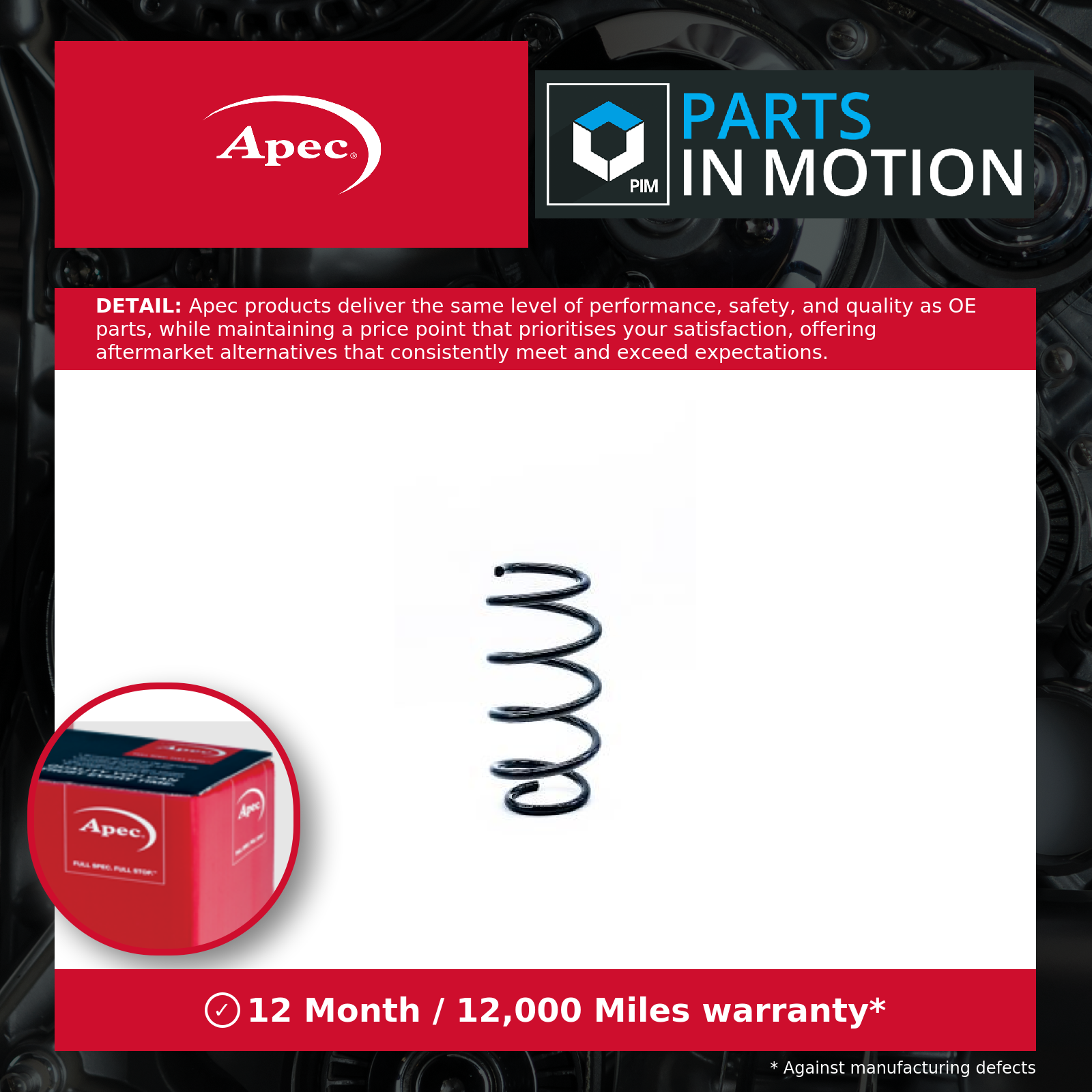 2x Apec Coil Spring Front ACS1237 [PM2000807]