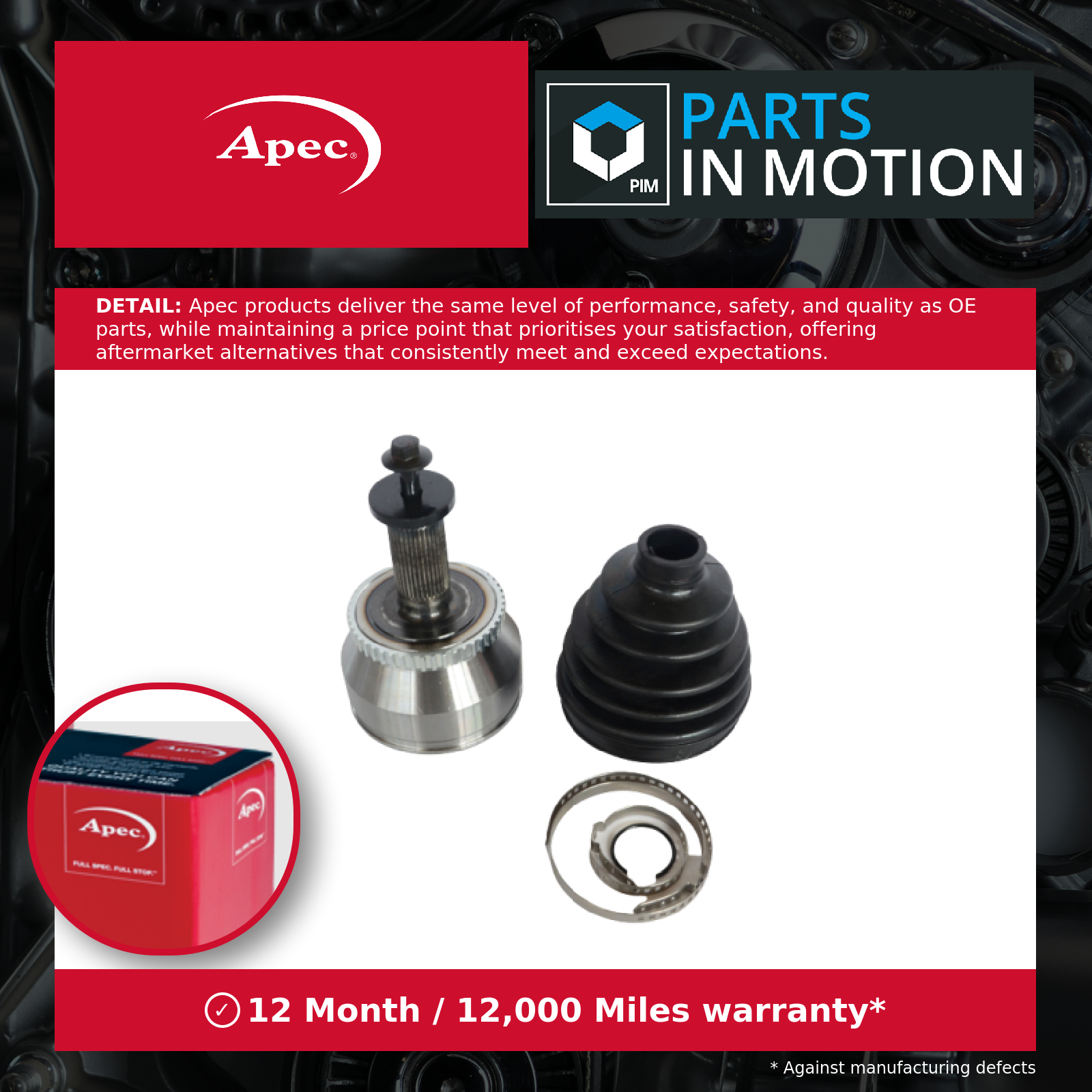 Apec CV Joint Front Outer ACV1103 [PM2006136]