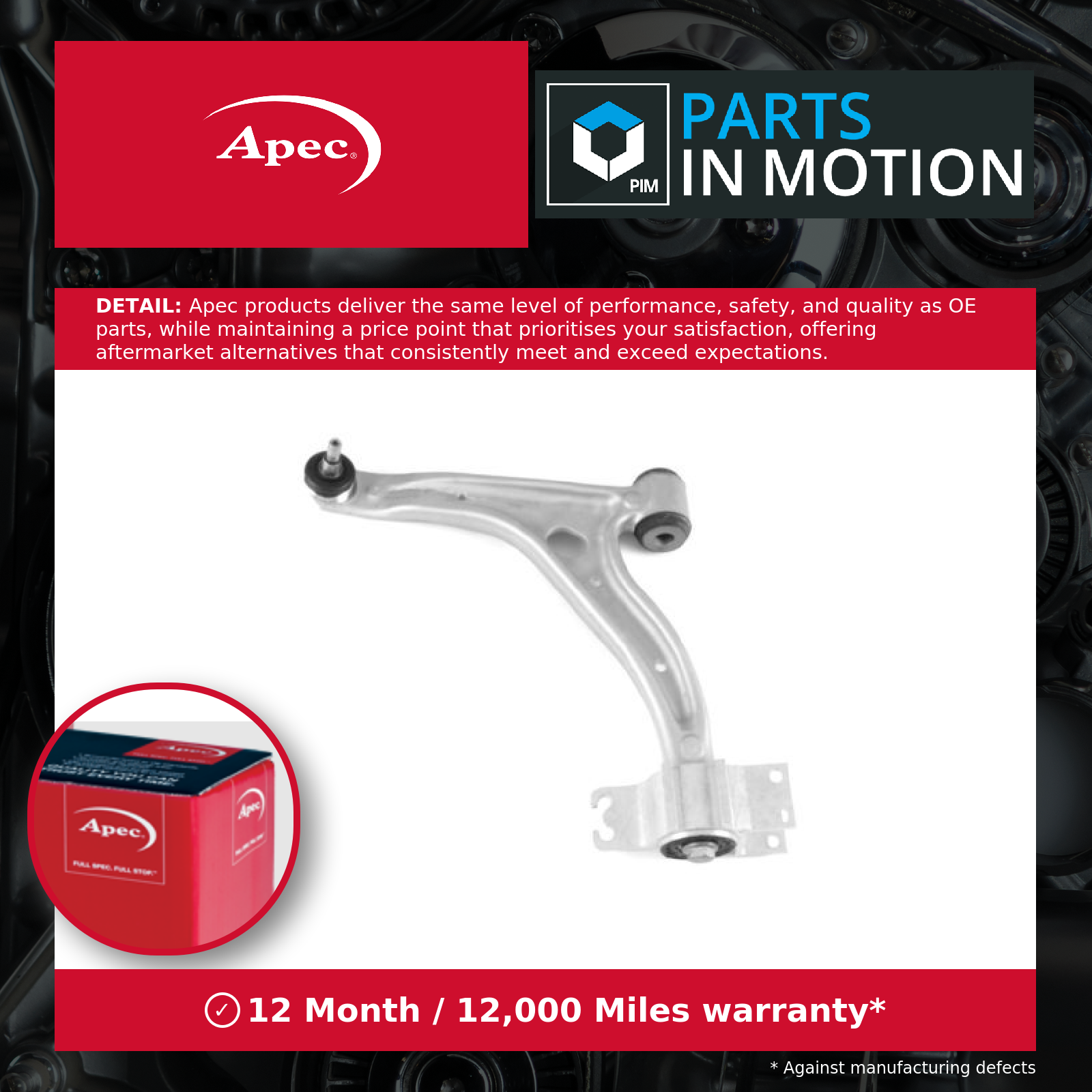 Apec Wishbone / Suspension Arm Front Lower, Left AST3056 [PM2131213]