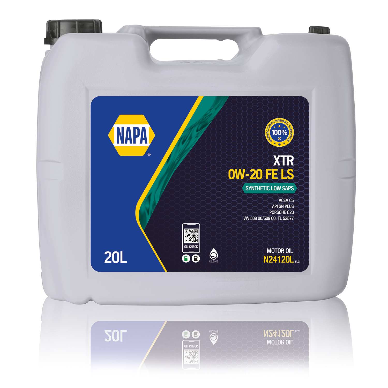 NAPA N24120L Xtr 0w-20 Fe Ls (20l)