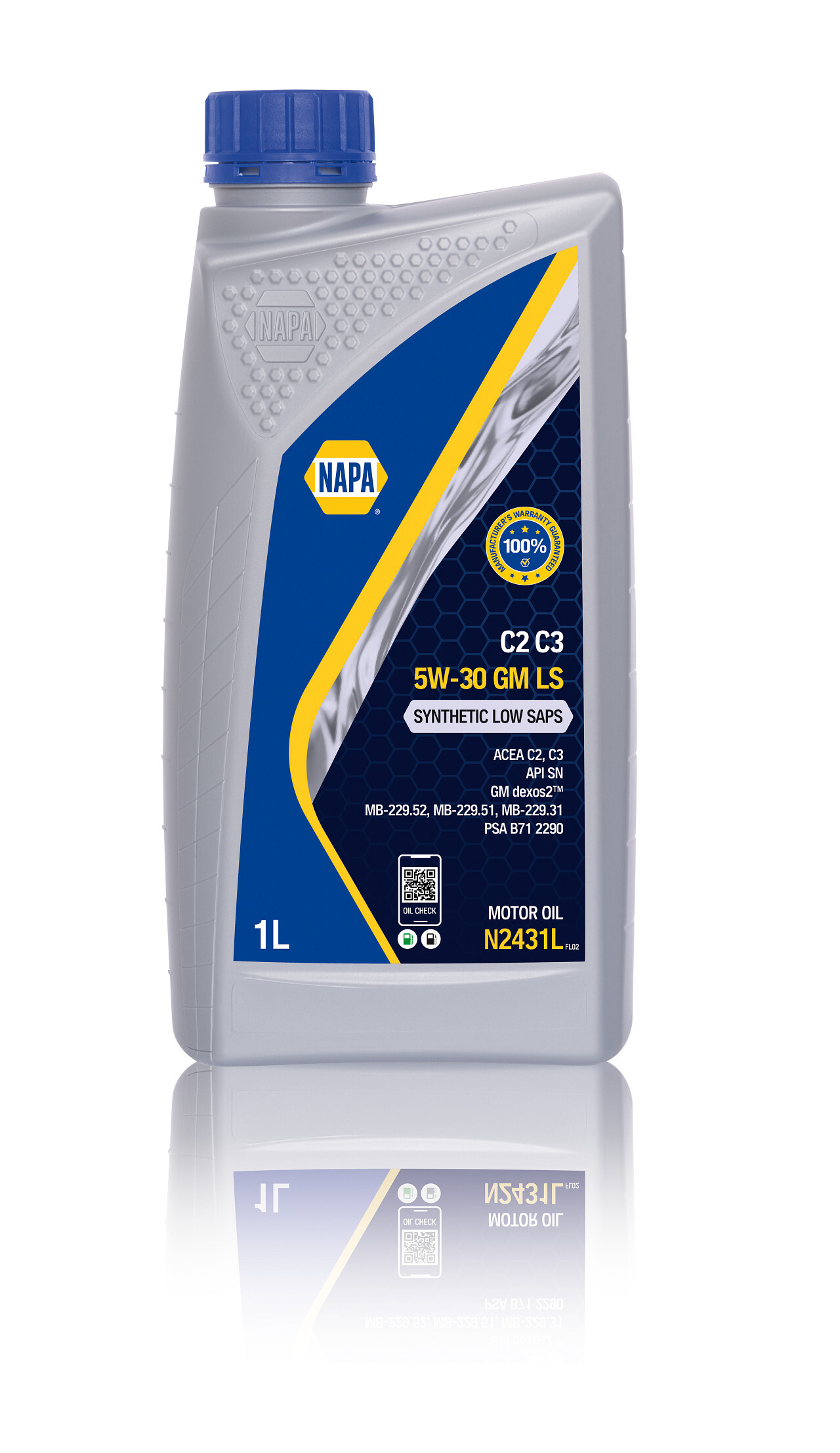 NAPA N2431L C2 C3 5w-30 Gm Ls (1l)