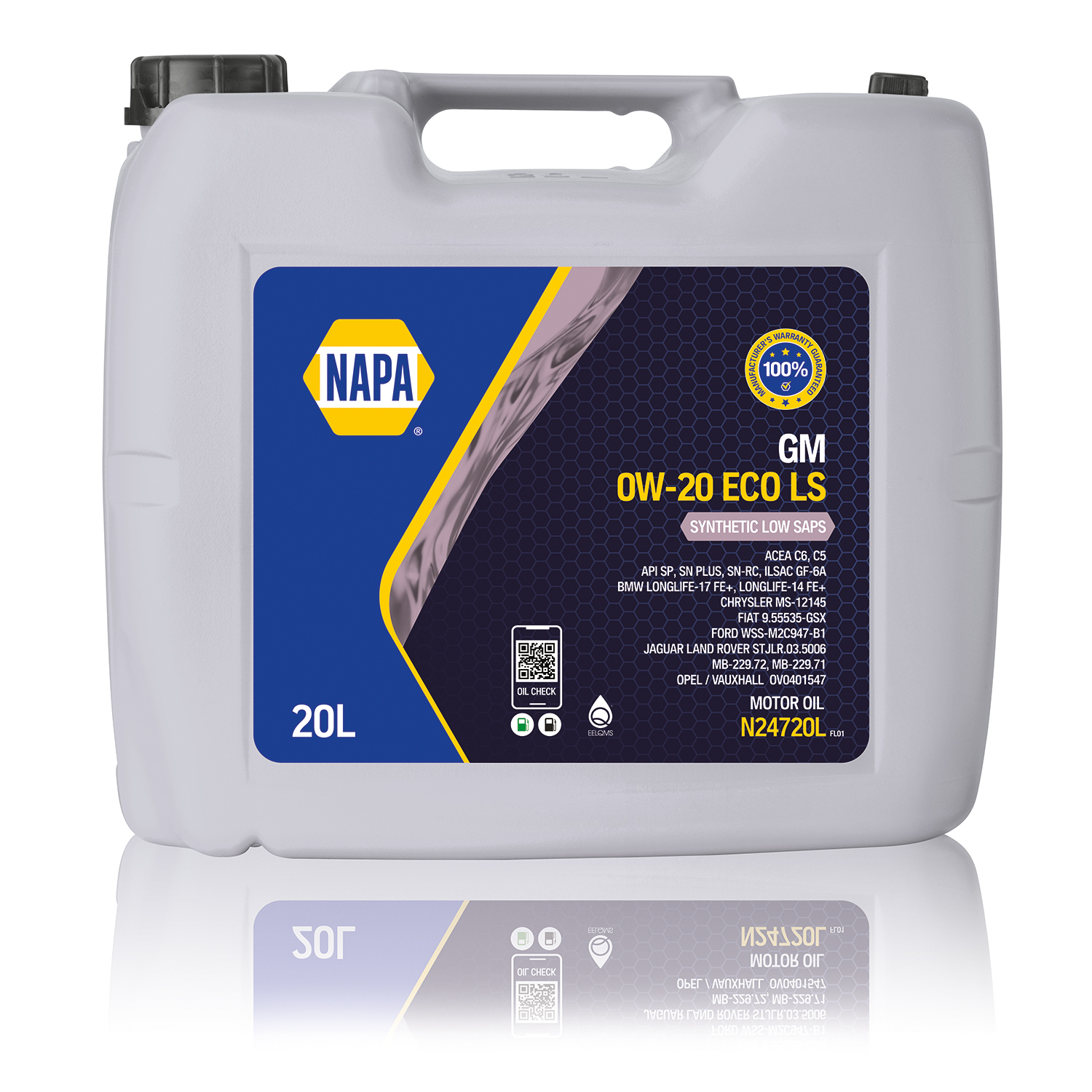 NAPA N24720L Gm 0w-20 Eco Ls (20l)