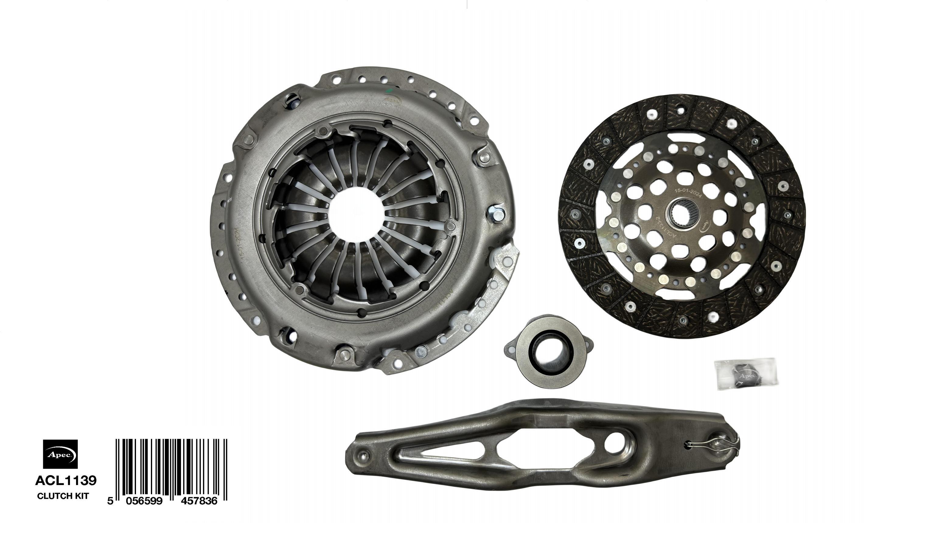 Apec ACL1139 Clutch Kit 3pc (Cover+Plate+Releaser)