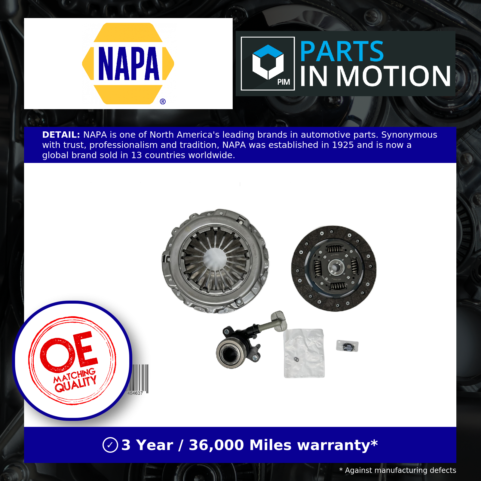 NAPA Clutch Kit NCL1058 [PM2439989]