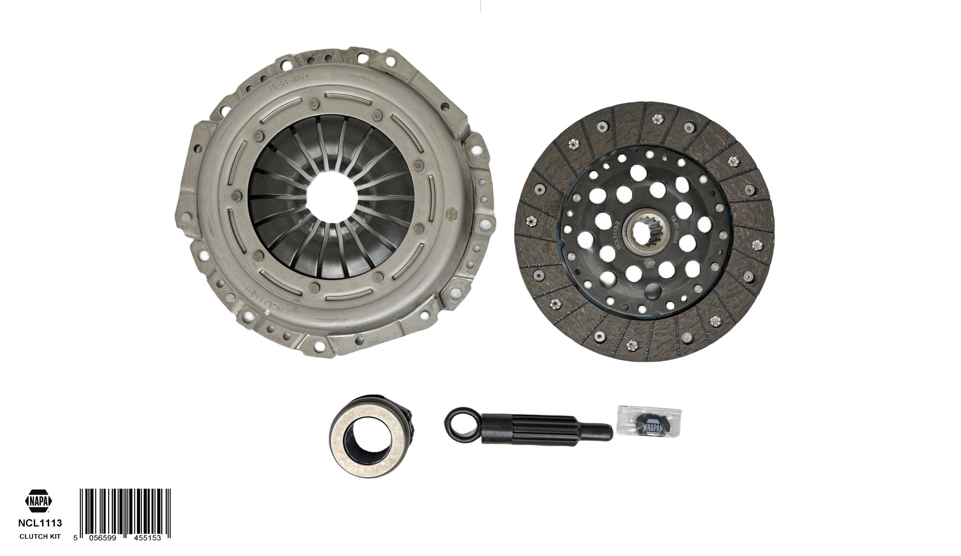 NAPA NCL1113 Clutch Kit 3pc (Cover+Plate+Releaser)
