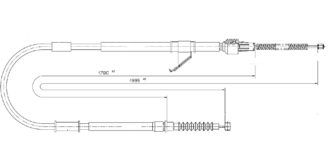 Apec CAB1854 Handbrake Cable