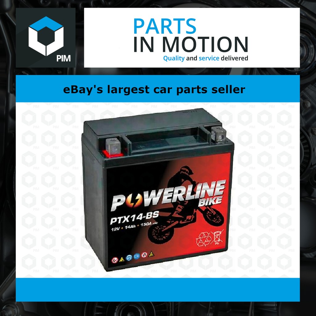 PTX14-BS Powerline Motorcycle Battery 12V 14Ah [PM2462269]
