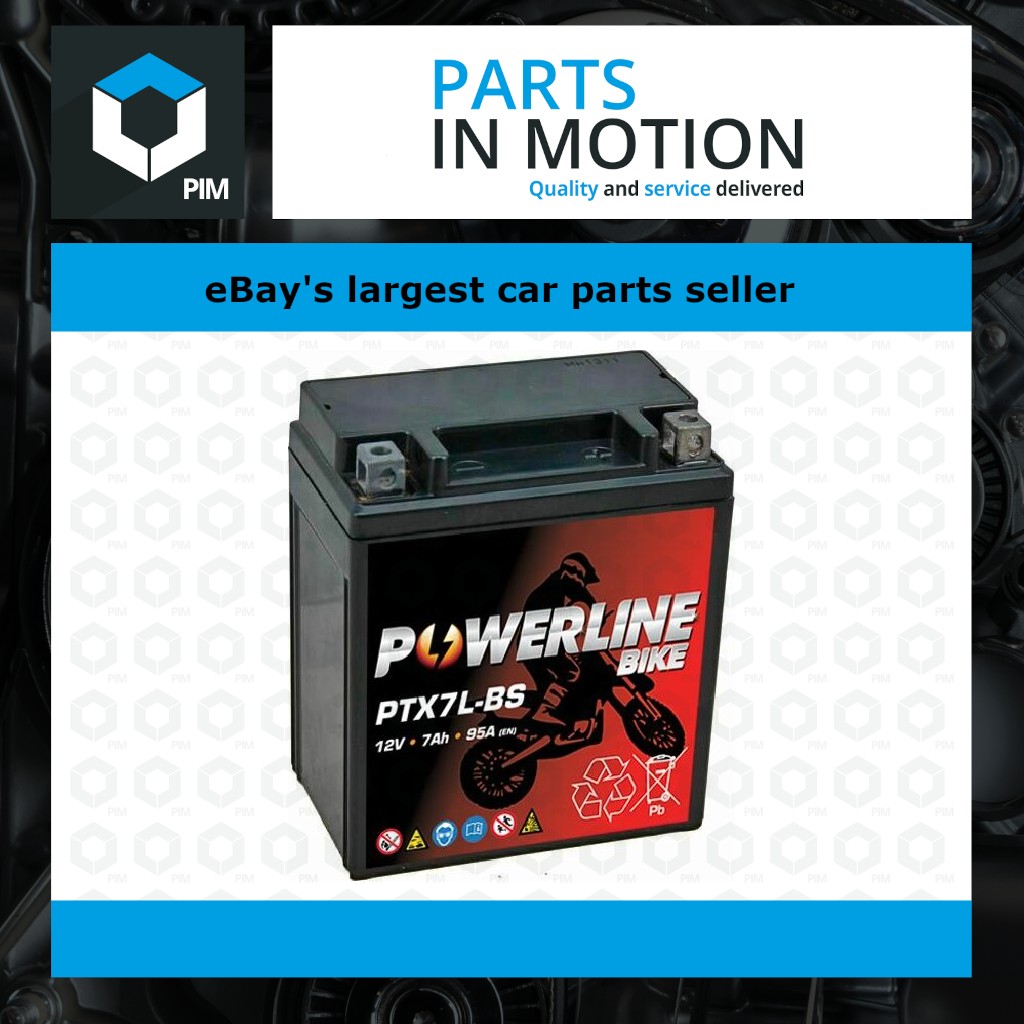PTX7L-BS Powerline Motorcycle Battery 12V 7Ah [PM2462274]