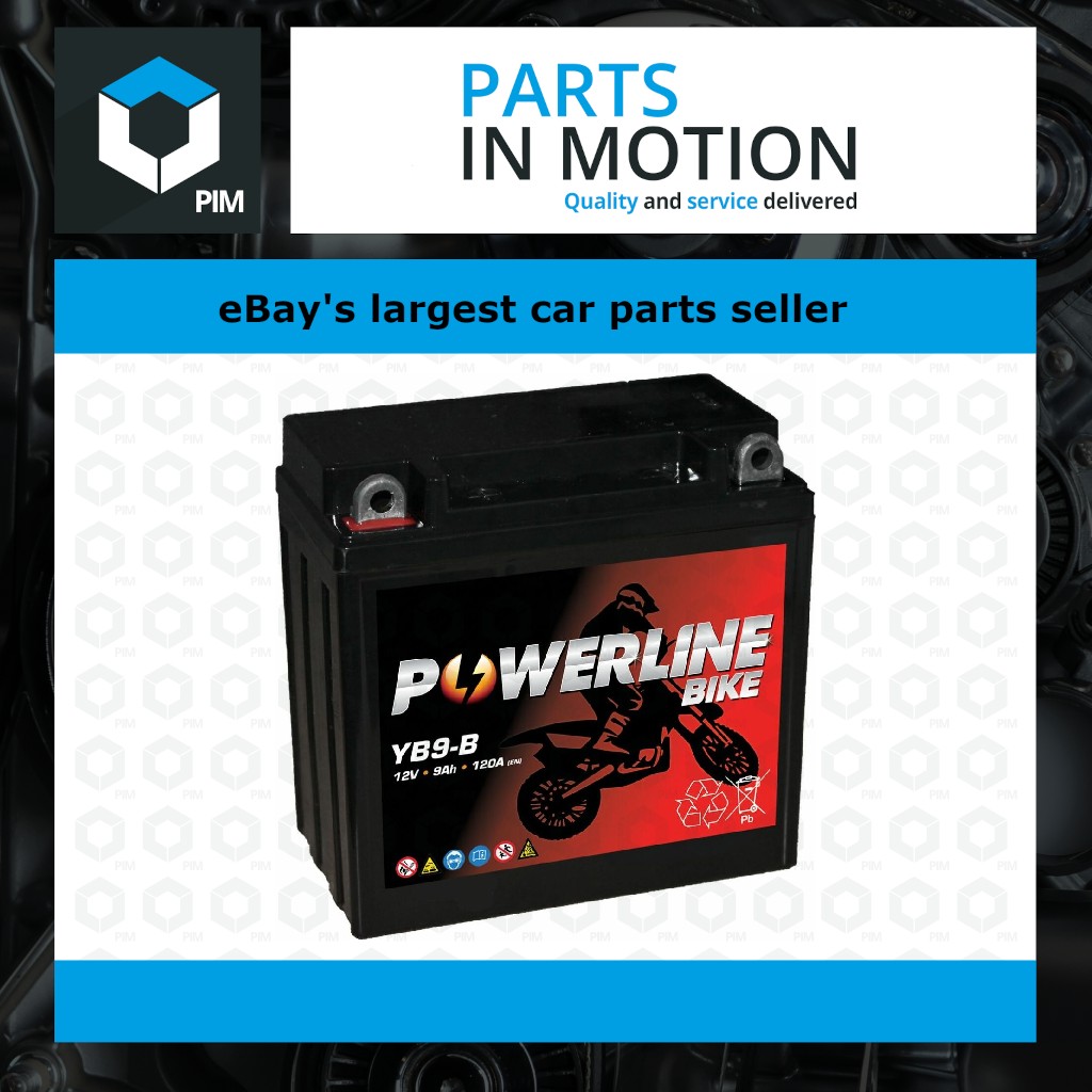 YB9-B AGM Powerline Motorcycle Battery 12V 9Ah YB9BAGM [PM2462741]