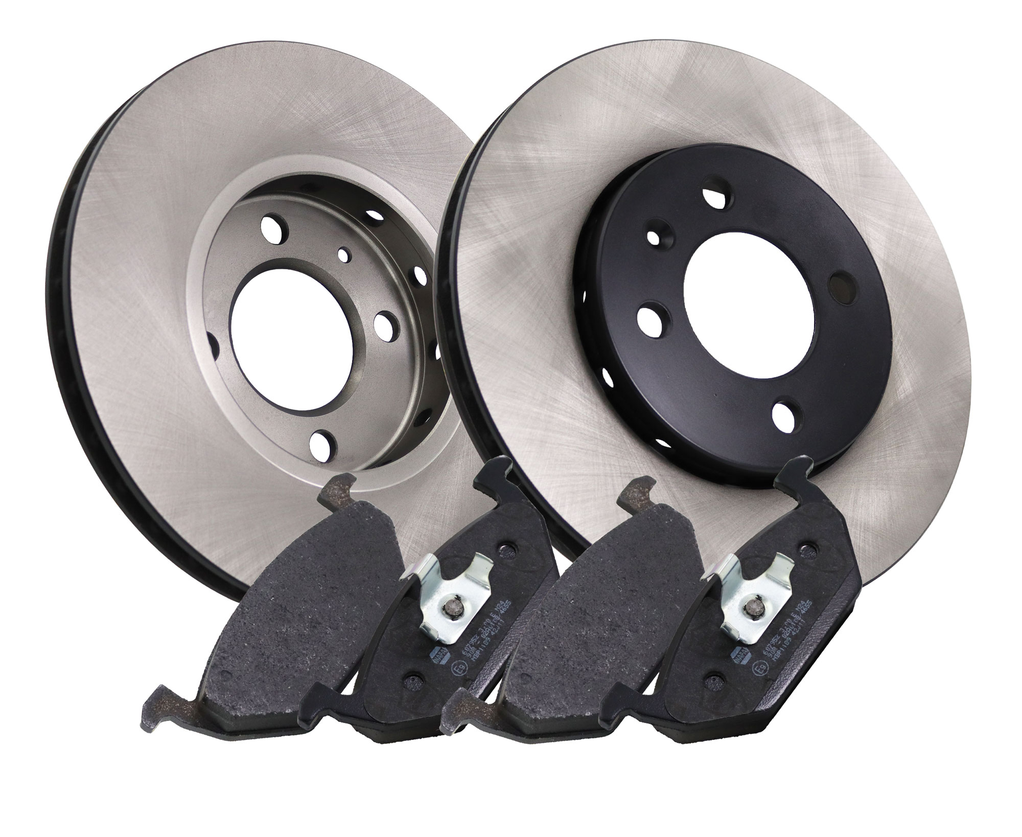 NAPA NBD5330+NBP1189 2x Vented Brake Discs and Pads