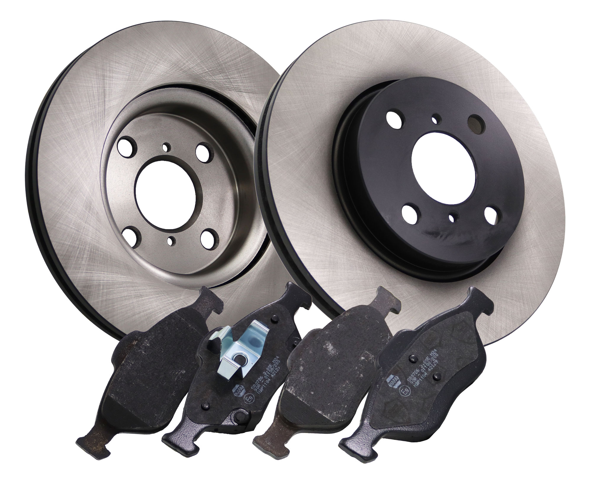 NAPA NBD5302+NBP1184 2x Vented Brake Discs and Pads