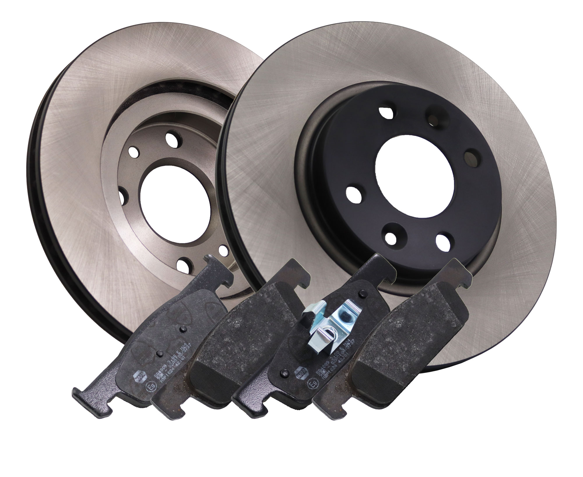 NAPA NBD5160+NBP1024 2x Vented Brake Discs and Pads