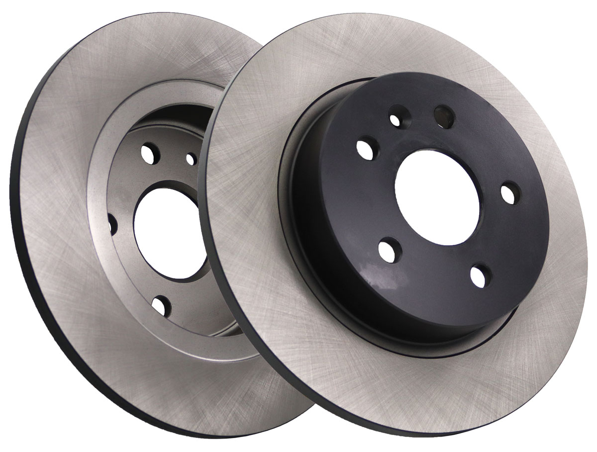 NAPA NBD5384+NBP1816 2x Solid Brake Discs and Pads