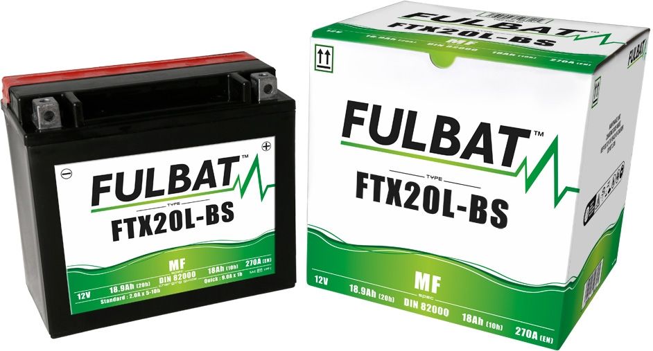 Fulbat FTX20L-BS AGM Motorcycle Battery