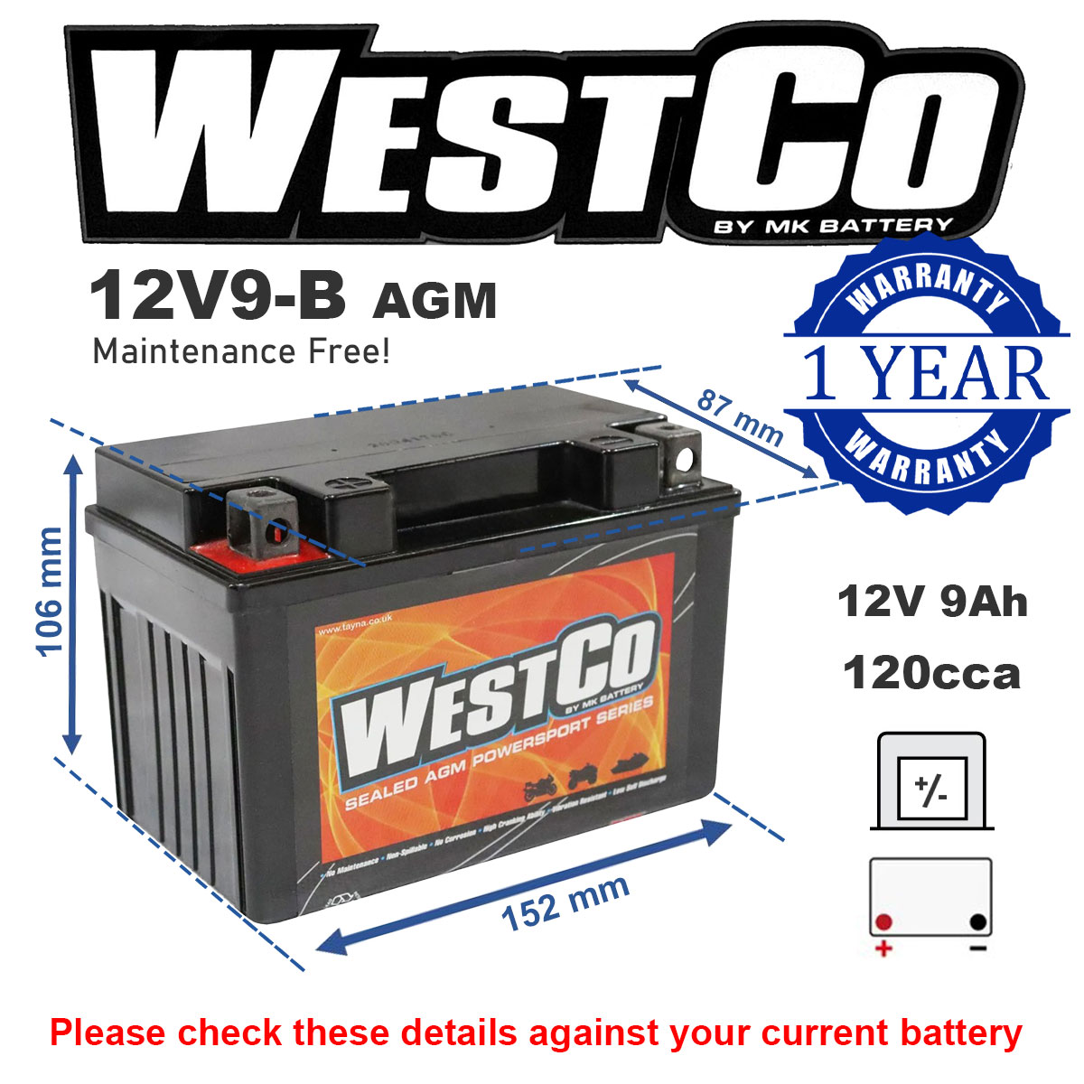 Westco 12V9-B