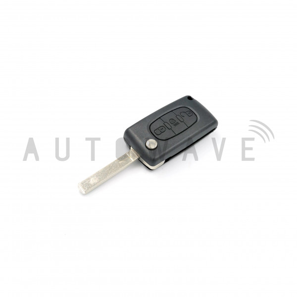 Autowave AUTKC059 RAV CITROEN 3 BUTTON REMOTE CASE WITH HEADLIGHT BUTTON HU83