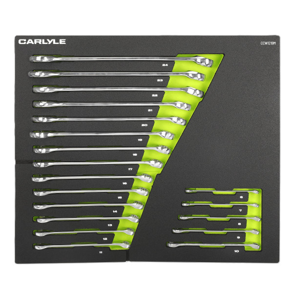Carlyle CCW1219M 19 PC METRIC 12 PT COMBINATION WRENCH SET