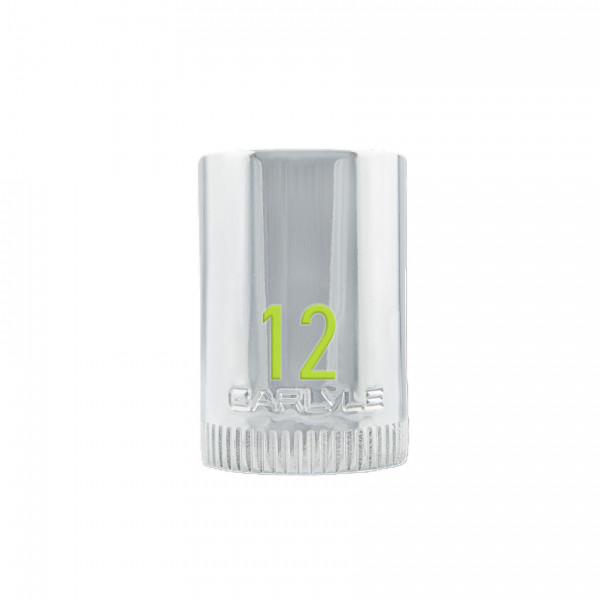 Carlyle CS38112M 3/8DR 12MM 12PT CHROME SOCKET