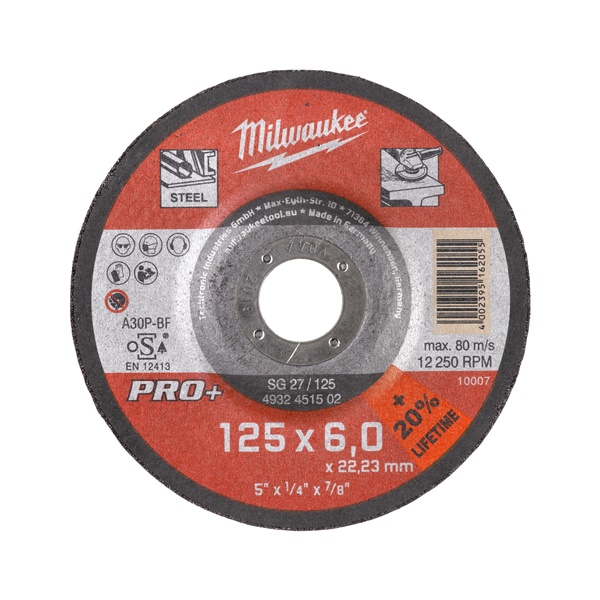 Milwaukee 4932451502 GRIND.W PRO+ SG27 125X6MM-1PC