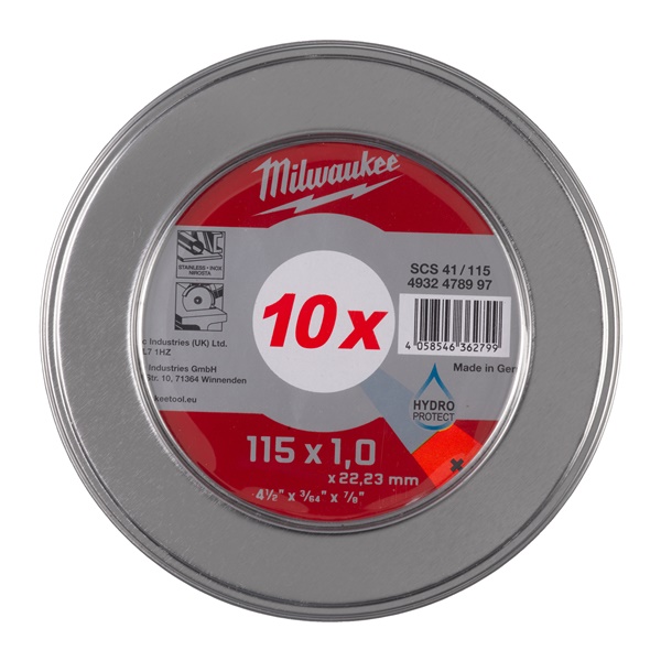 Milwaukee 4932478997 CUT.W PRO+ SCS41 115X1.0MM METALBOX-10PC