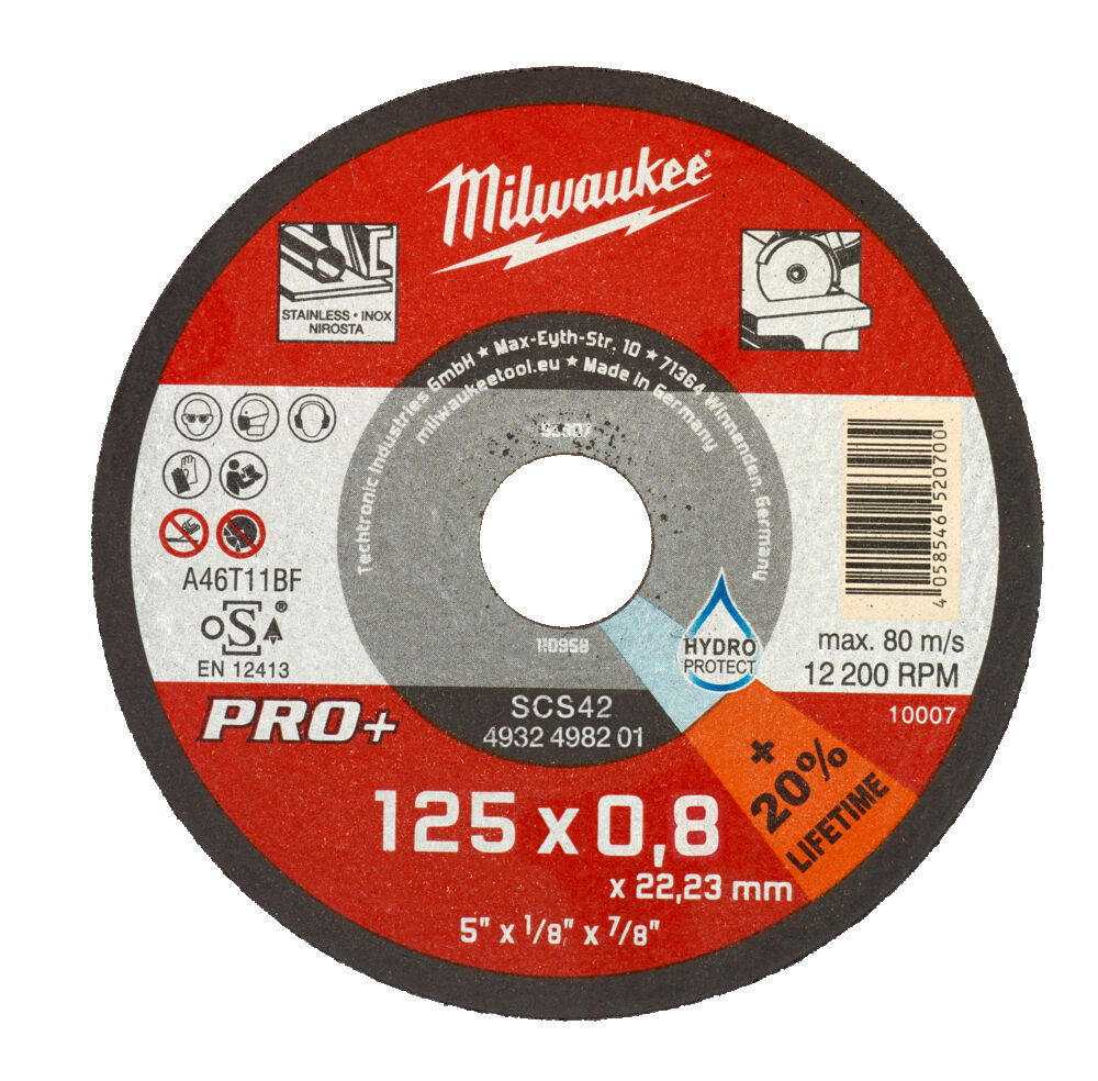 Milwaukee 4932498201 1PC THIN METAL CUTTING DISC PRO+ SCS42 125X0.8MM