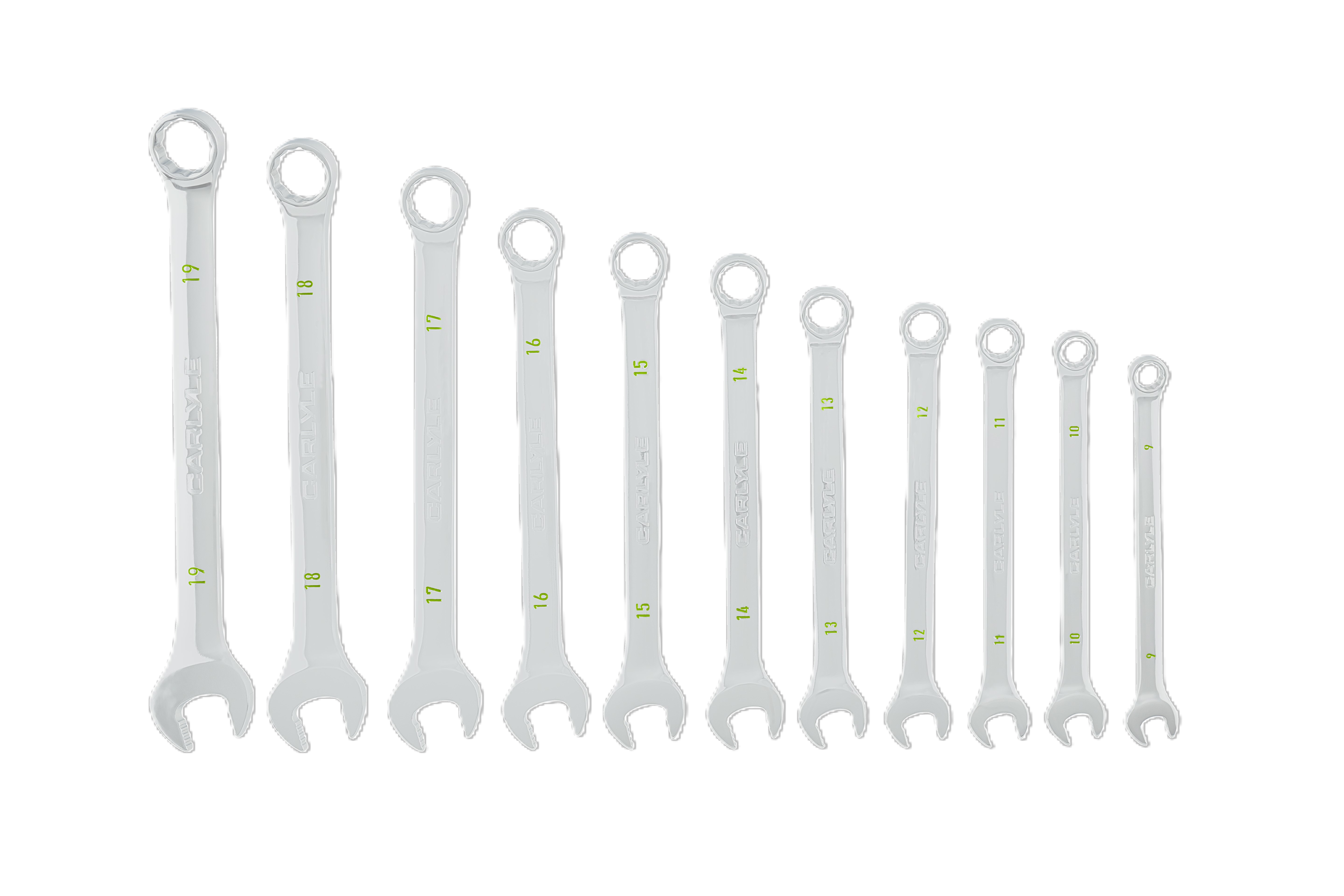 Carlyle CCW1211M 11 PC METRIC 12 PT COMBINATION WRENCH SET 9 TO 19MM