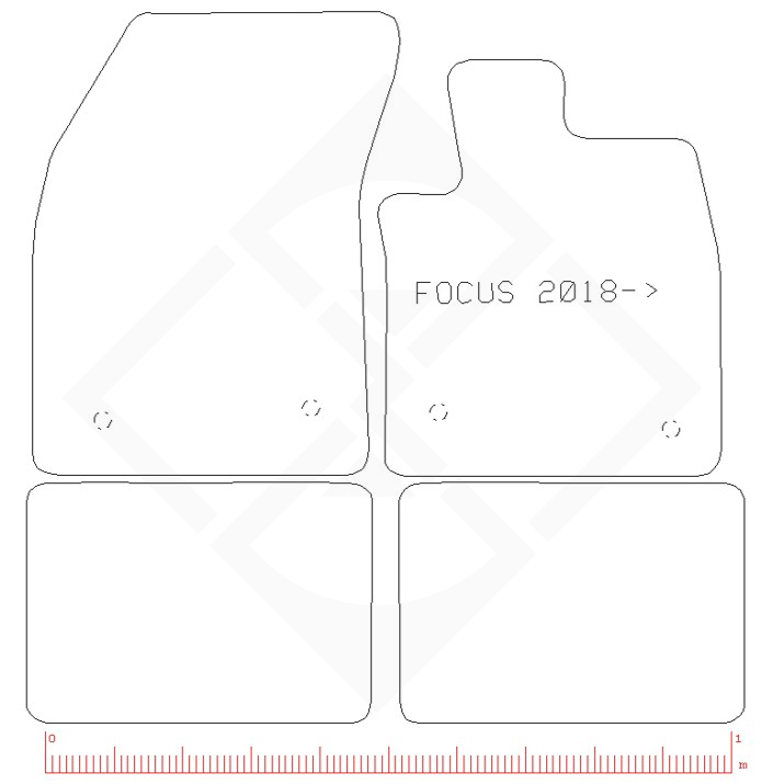 PMA PCFM3034S STANDARD TAILORED CAR MAT - FORD FOCUS 2018-