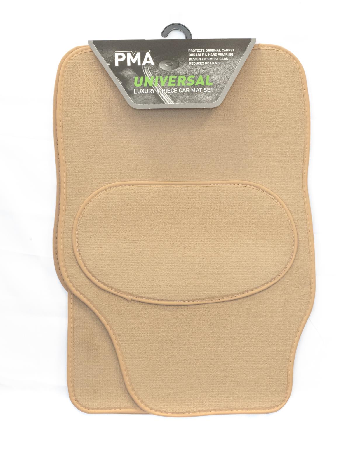 PMA PCM4504 UNIVERSAL LUXURY CAR MAT SET - 4 PIECE BEIGE