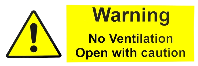 NO VENTILATION SAFETY VAN SIGN SS072SA