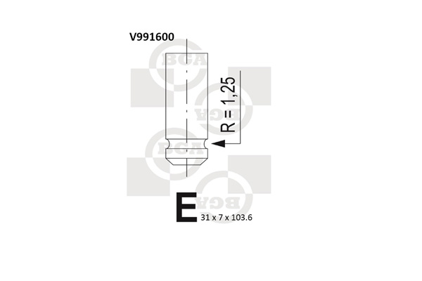 BGA V991600 Exhaust Valve