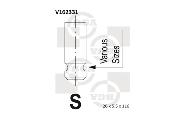 BGA V162331 Exhaust Valve