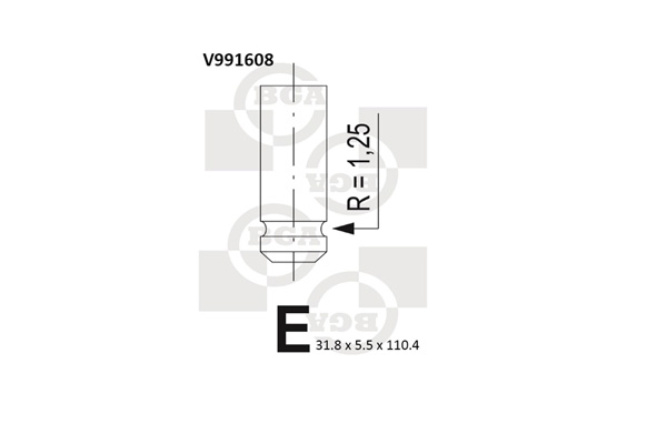 BGA V991608 Exhaust Valve