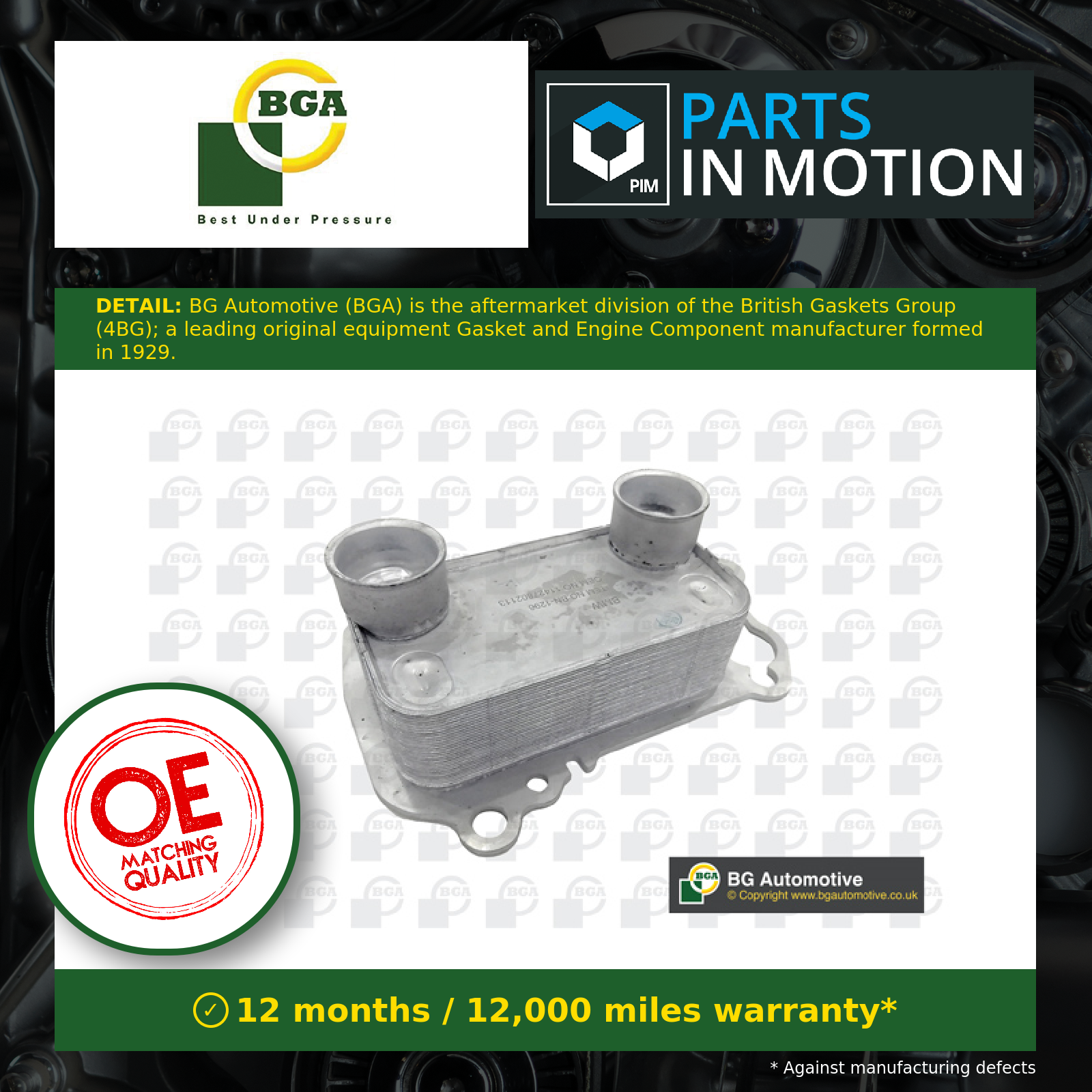 BGA Oil Cooler CO0900 [PM2346762]