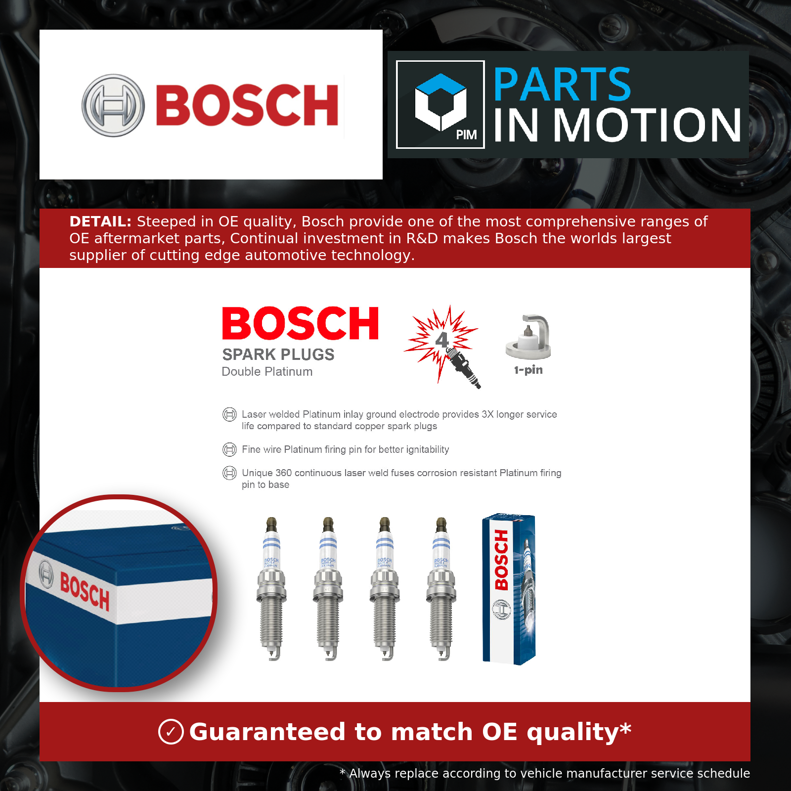 Bosch Spark Plugs Set 4x 0242140535 [PM1204982]