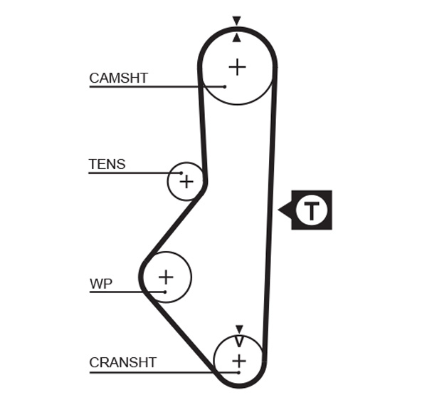 Gates 5086 Timing Belt