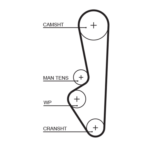 Gates 5094XS Timing Belt