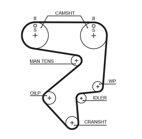 Gates T125RB Racing Timing Belt