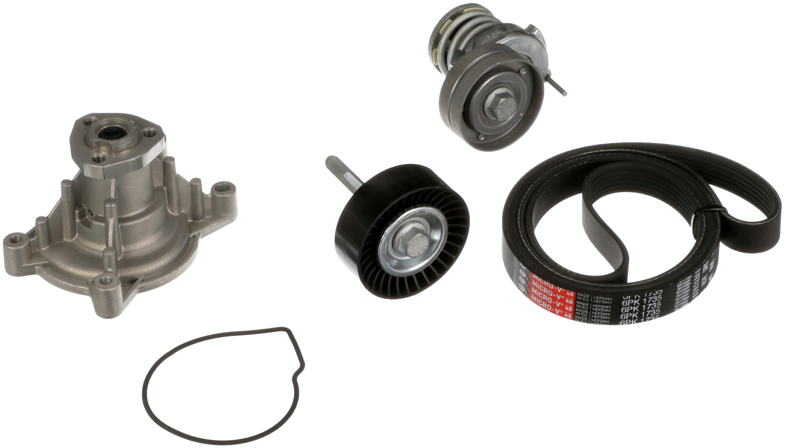 Gates KP76PK1735 Water Pump & Aux Belt Kit